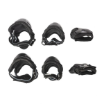 ست لوازم ایمنی اسکیت رولربلید SKATE GEAR 3 PACK مشکی یک جفت از بغل با پس زمینه سفید